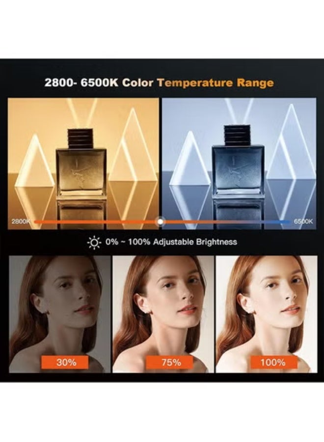 Godox ML60IIBi 70W LED Video Light, 2800-5600K Bi-Color LED Monolight, CRI/TLCI 97+ App Control 13000Lux Portable Continous Output Lighting for Studio Live Streaming Video Recording - Image 3